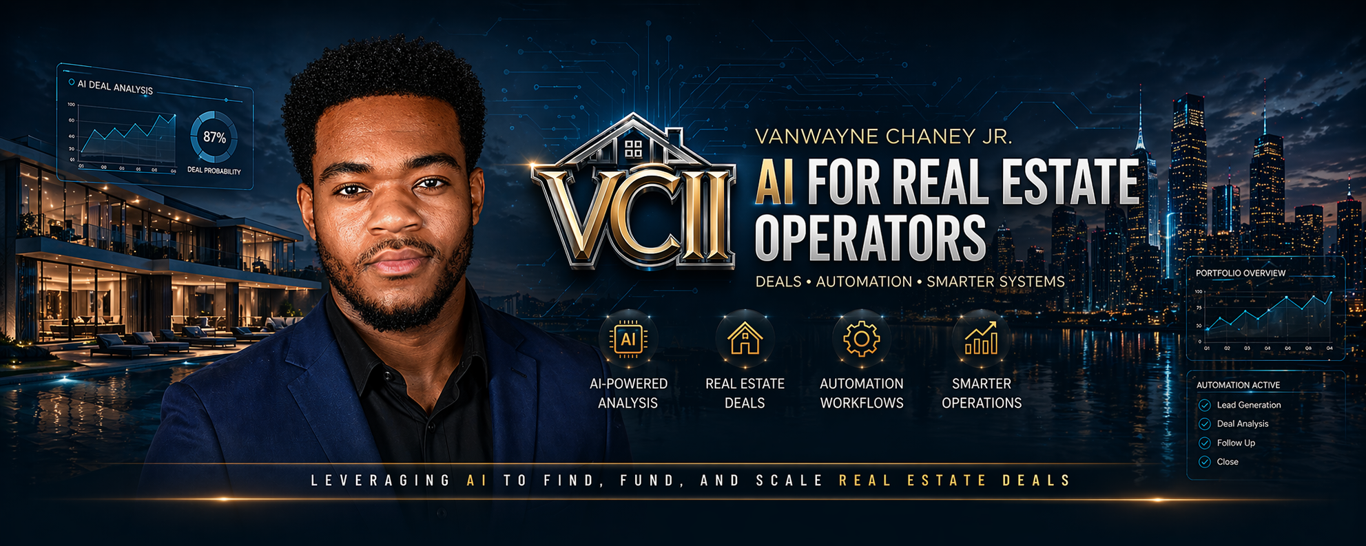 Vanwayne Chaney Jr. AI for real estate operators banner